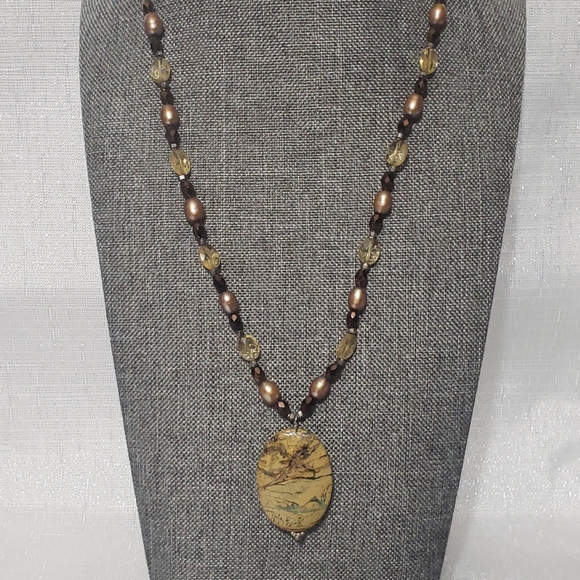 OOAK Sterling Silver/Jasper/Pearl/Citrine … - Picture 4 of 11